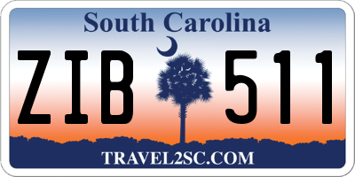 SC license plate ZIB511