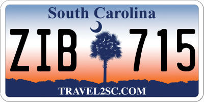 SC license plate ZIB715