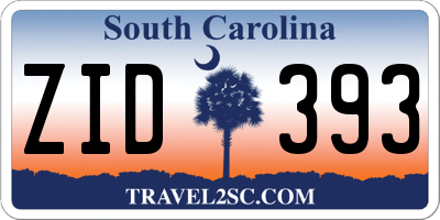 SC license plate ZID393
