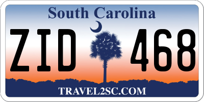 SC license plate ZID468