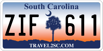 SC license plate ZIF611