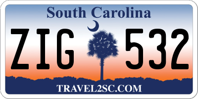 SC license plate ZIG532