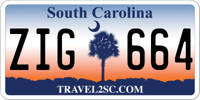 SC license plate ZIG664