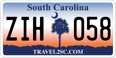 SC license plate ZIH058