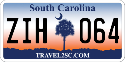SC license plate ZIH064
