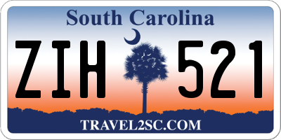 SC license plate ZIH521