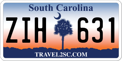 SC license plate ZIH631