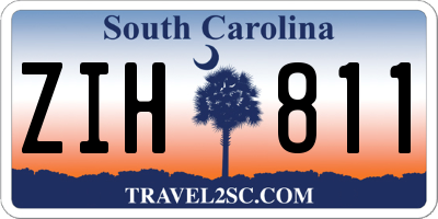 SC license plate ZIH811
