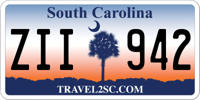 SC license plate ZII942