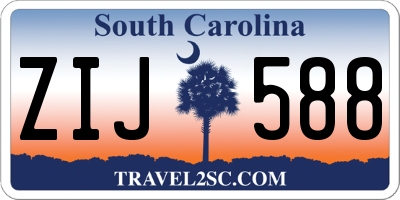 SC license plate ZIJ588