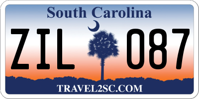 SC license plate ZIL087