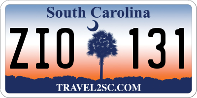 SC license plate ZIO131