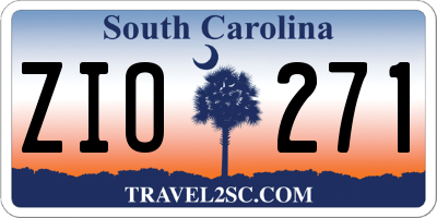 SC license plate ZIO271