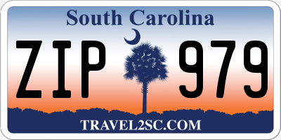 SC license plate ZIP979