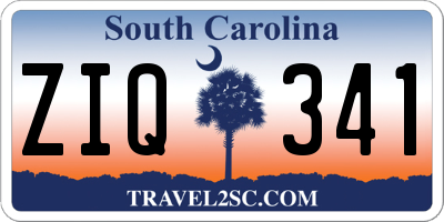 SC license plate ZIQ341