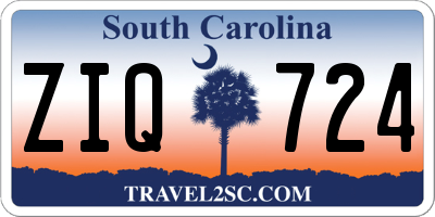 SC license plate ZIQ724