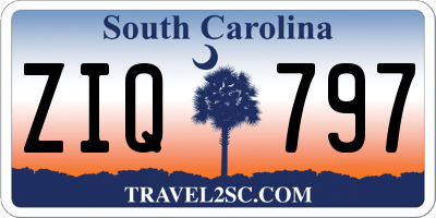 SC license plate ZIQ797