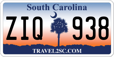 SC license plate ZIQ938