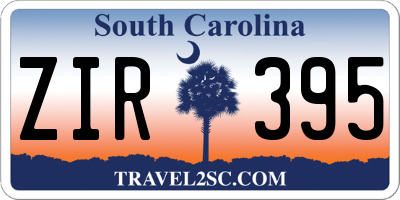SC license plate ZIR395