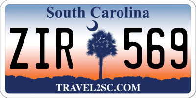 SC license plate ZIR569