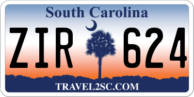SC license plate ZIR624