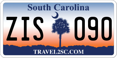 SC license plate ZIS090