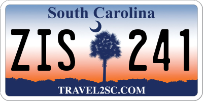 SC license plate ZIS241
