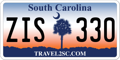 SC license plate ZIS330