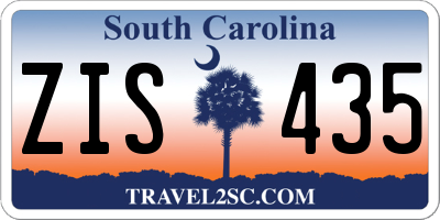 SC license plate ZIS435
