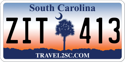 SC license plate ZIT413