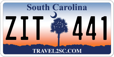 SC license plate ZIT441
