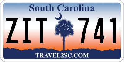 SC license plate ZIT741