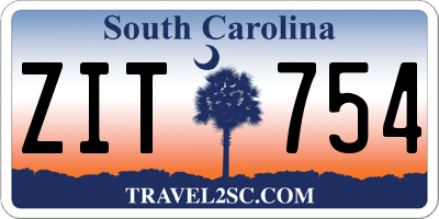 SC license plate ZIT754