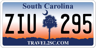 SC license plate ZIU295
