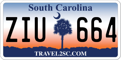 SC license plate ZIU664