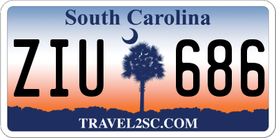 SC license plate ZIU686
