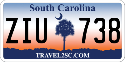 SC license plate ZIU738