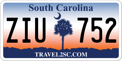 SC license plate ZIU752