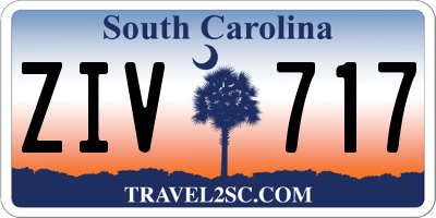 SC license plate ZIV717
