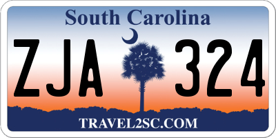 SC license plate ZJA324