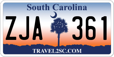 SC license plate ZJA361