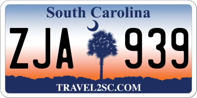 SC license plate ZJA939
