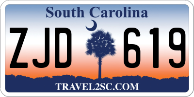 SC license plate ZJD619