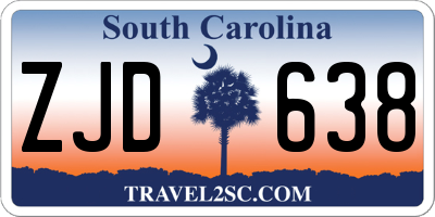 SC license plate ZJD638