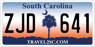 SC license plate ZJD641