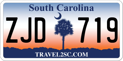 SC license plate ZJD719