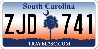 SC license plate ZJD741