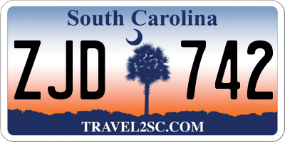 SC license plate ZJD742