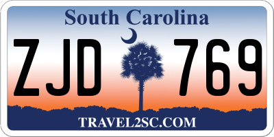 SC license plate ZJD769