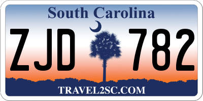 SC license plate ZJD782
